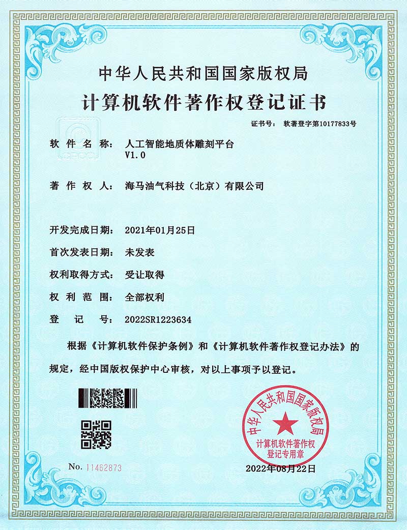 中国软件著作权登记证书